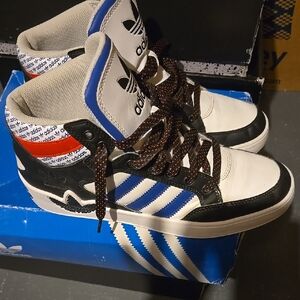 Adidas High-Top Sneakers - Black, White, Blue, Red